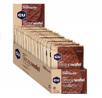 Коробка вафли GU Energy Stroopwafel (без глютена) соленый шоколад, 16 шт