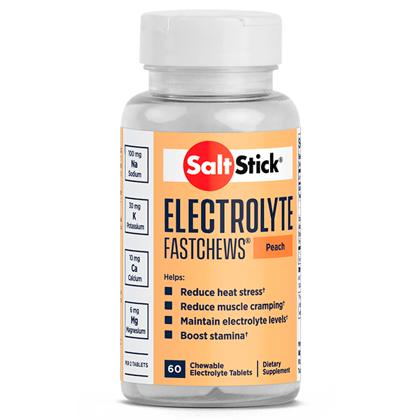 Жевательные солевые таблетки SaltStick Fastchews, персик (60 шт)