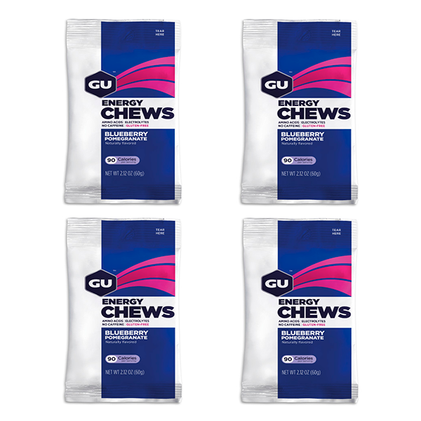 Набор конфет жевательных GU Energy Chews, черника-гранат, 4 шт