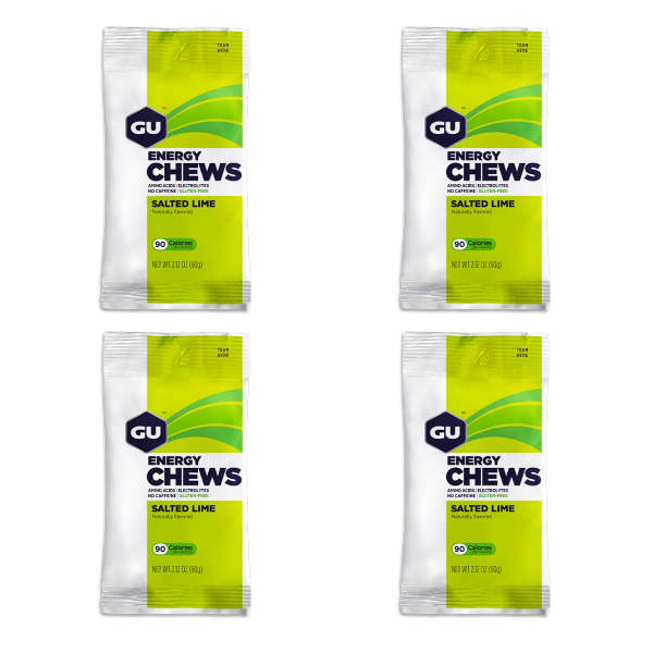 Набор конфеты жевательные GU Energy Chews, соленый лайм, 4 шт