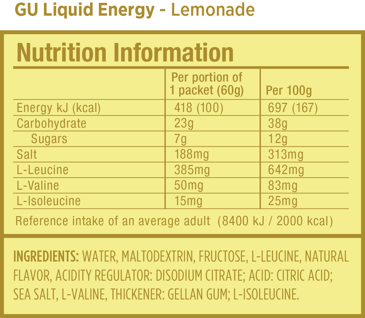 Гель GU Liquid Energy, лимонад, 1 шт