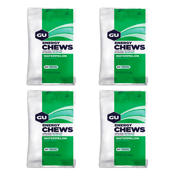 Набор конфет жевательных GU Energy Chews, арбуз, 4 шт